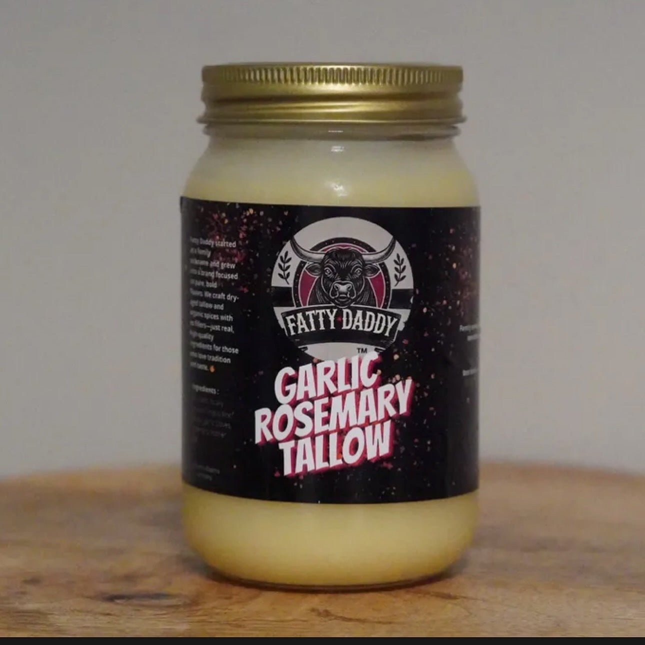 16oz dry aged Angus Beef Cooking Tallow- Pure & Nutrient Dense Cooking Fat