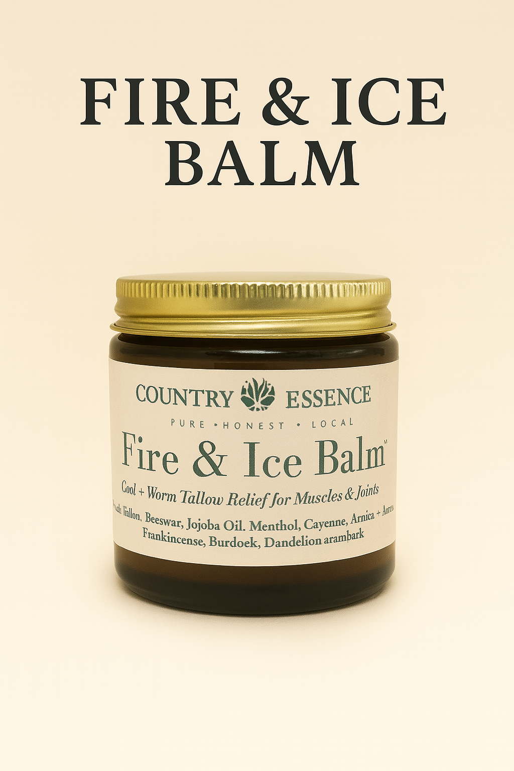 Fire & Ice - Organic Healing Icy Hot - Natural Pain Relief Balm | Cayenne, Menthol, Arnica & Frankincense