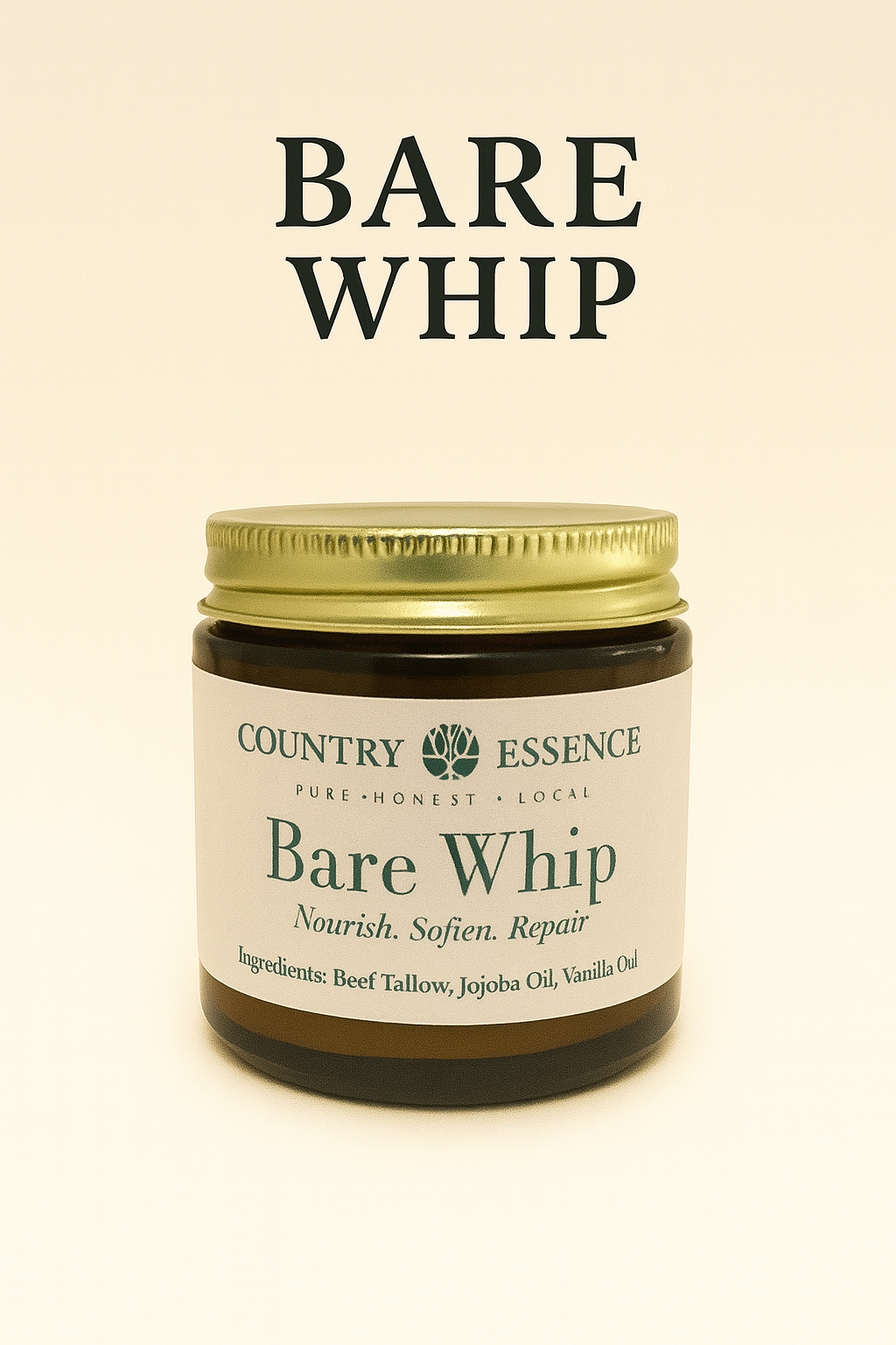 Bare Whip - Whipped Tallow Balm - Organic Deep Moisturizer | Luxurious Body Butter with Jojoba Oil