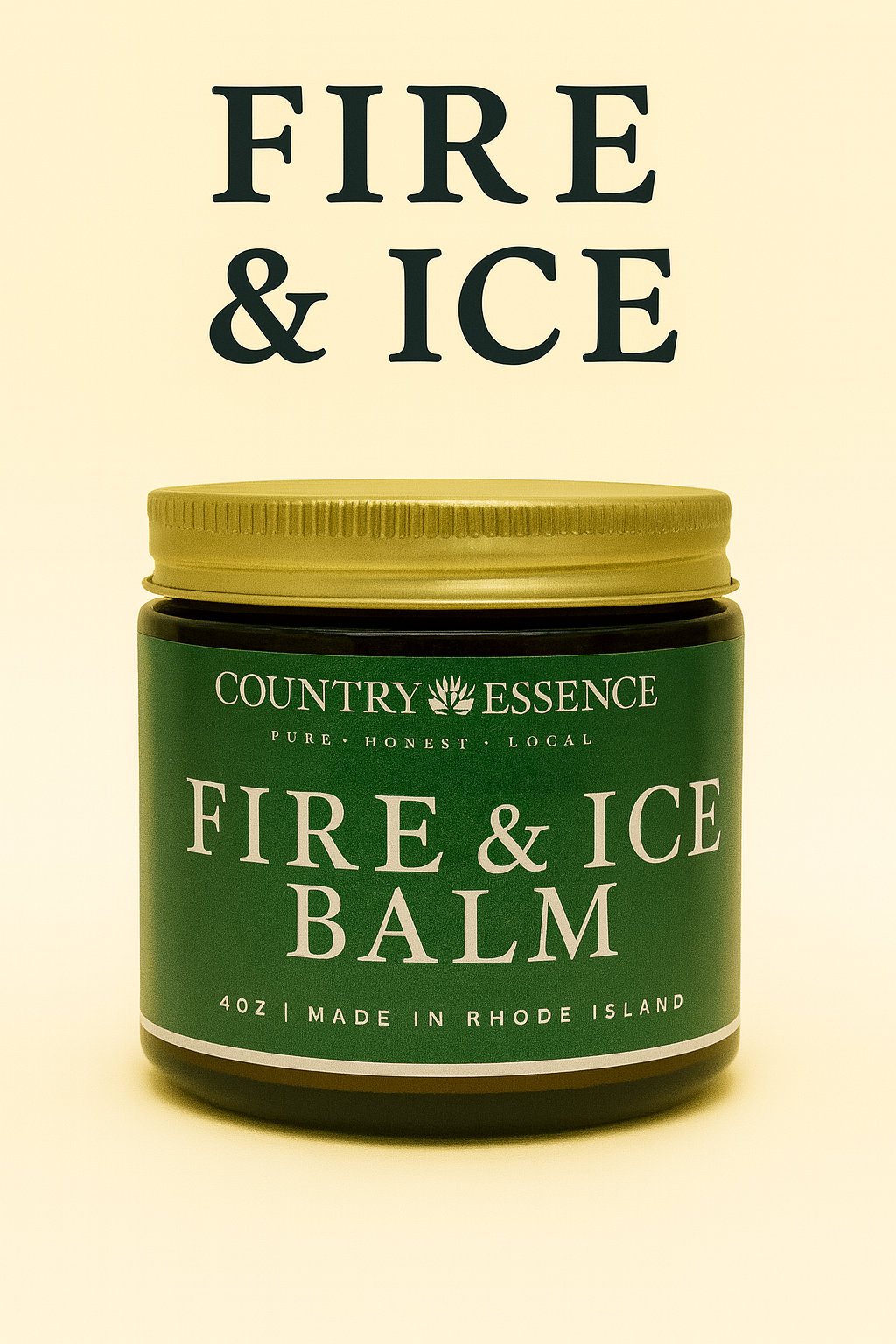 Fire & Ice - Organic Healing Icy Hot - Natural Pain Relief Balm | Cayenne, Menthol, Arnica & Frankincense